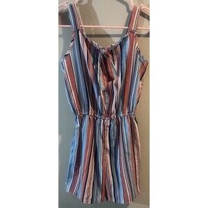 Jenna & Jessie Multicolor Striped Romper Shorts Size 10